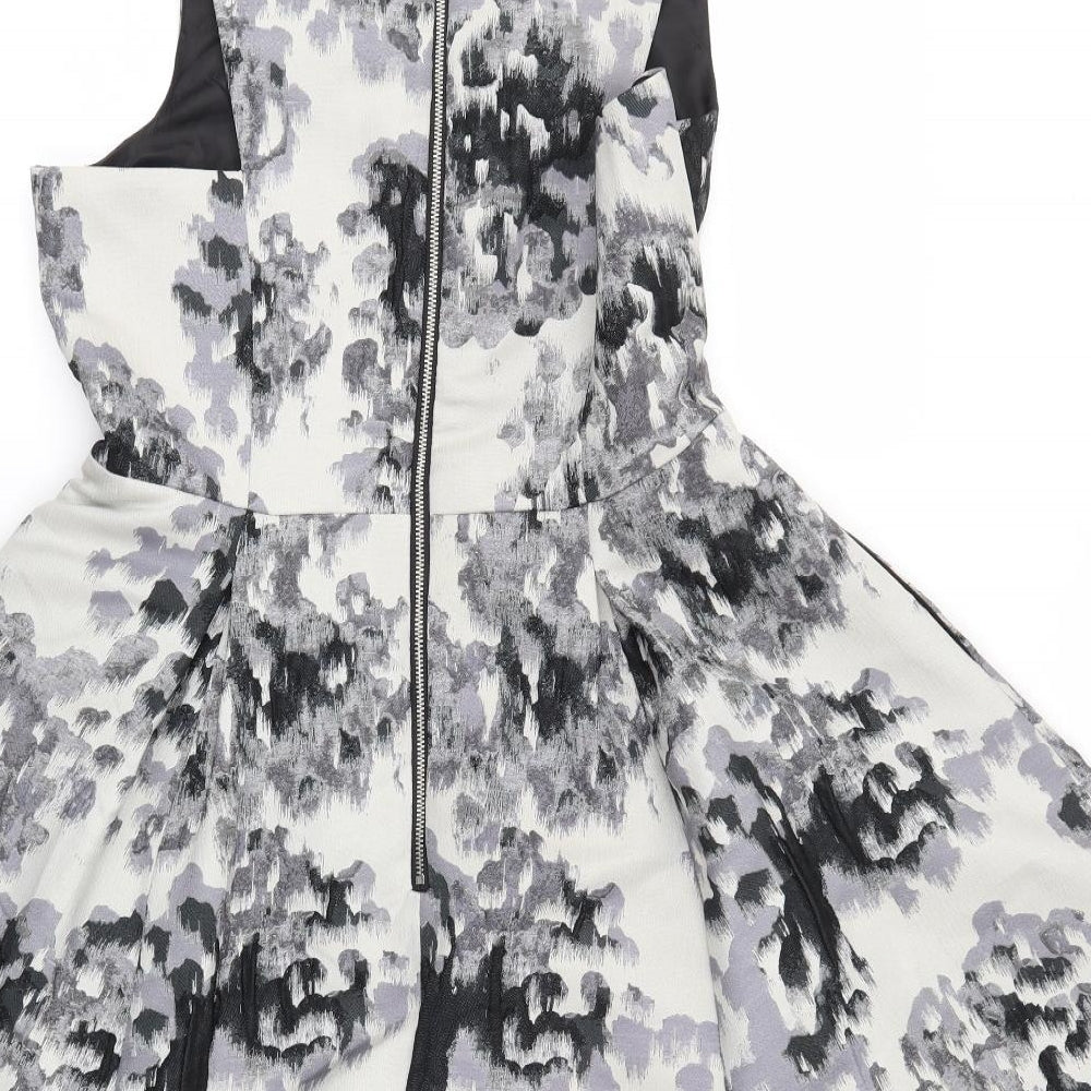 H&M Womens Black Colourblock  Fit & Flare  Size 12