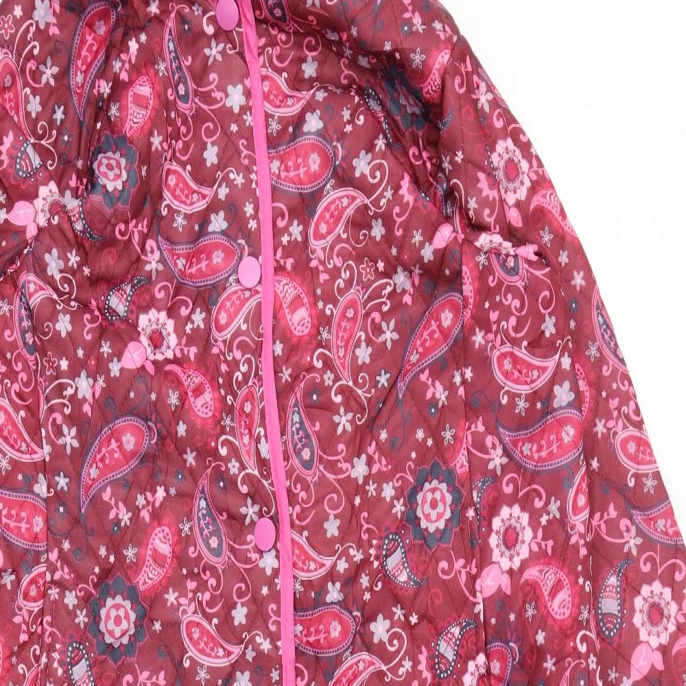 GBRIELLA VICERAGE Womens Pink Floral  Jacket Coat Size 22