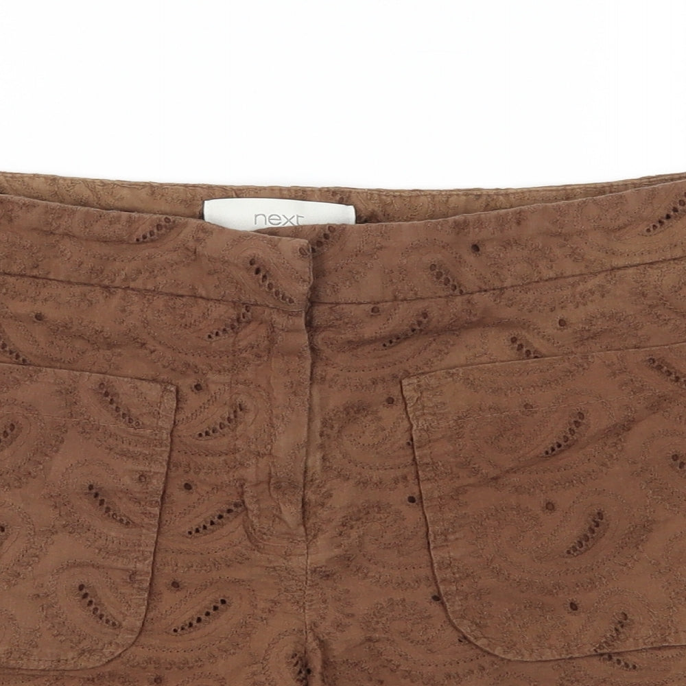 NEXT Womens Brown   Cut-Off Shorts Size 10