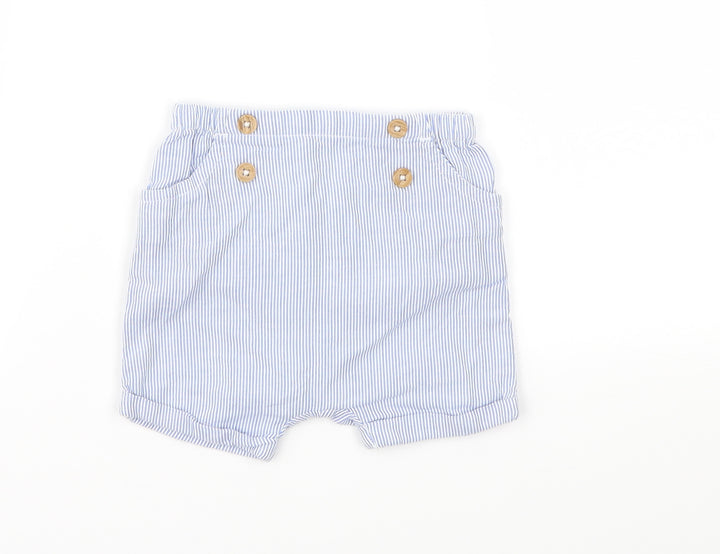 TU Boys Blue Striped  Capri Trousers Size 3-6 Months