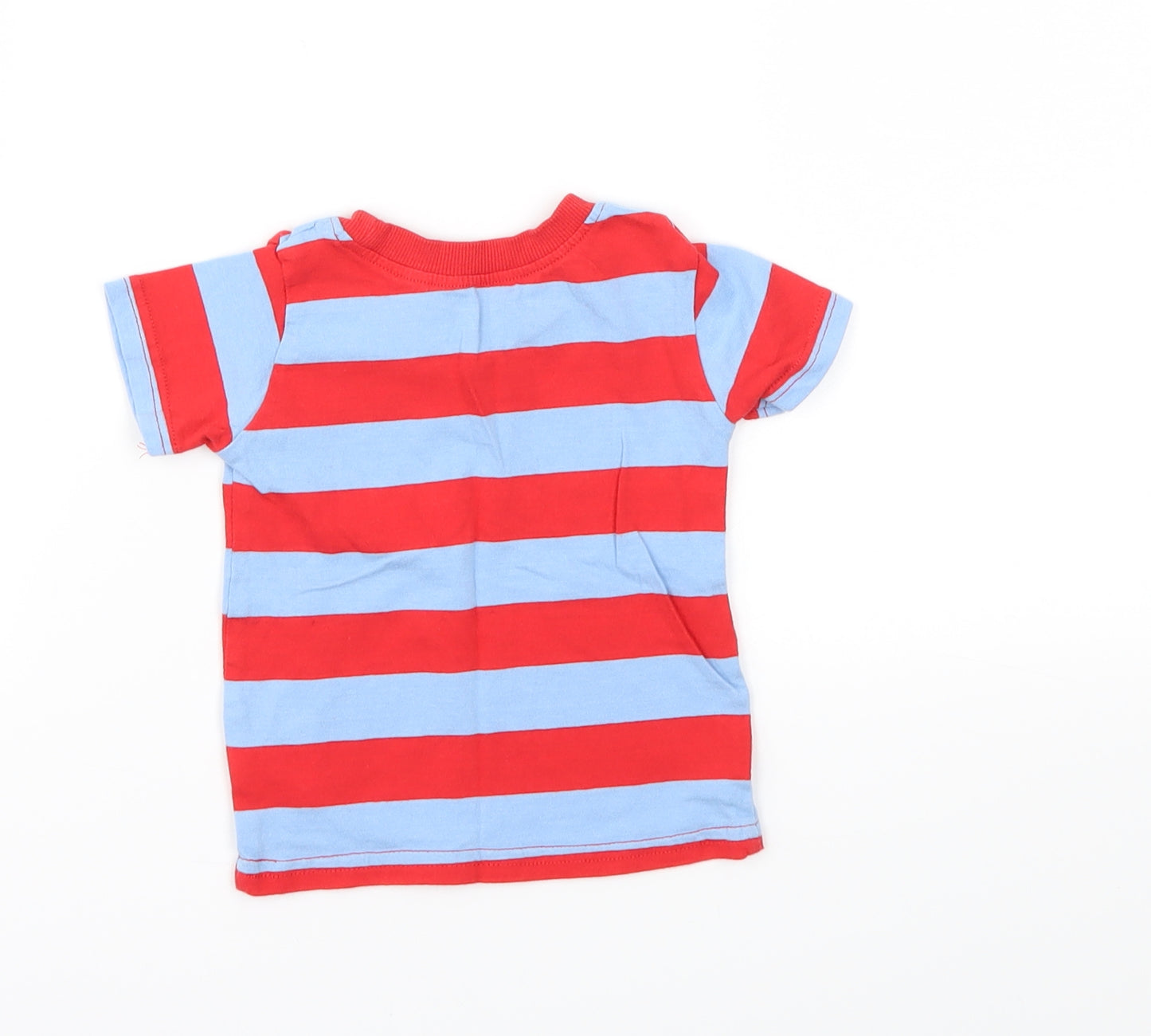 George Boys Red Striped  Basic T-Shirt Size 3-6 Months
