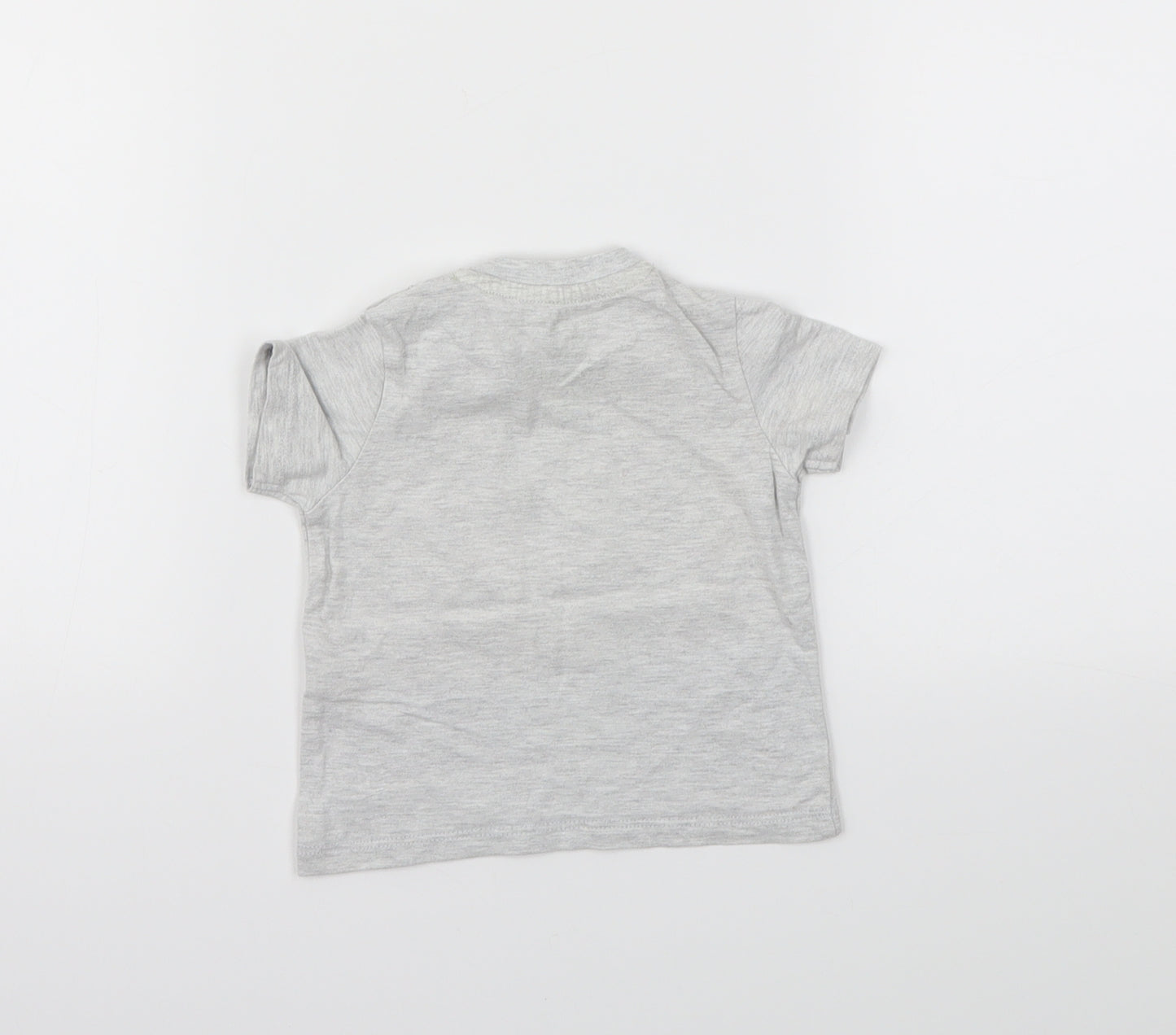 F&F Boys Grey Animal Print  Basic T-Shirt Size 0-3 Months