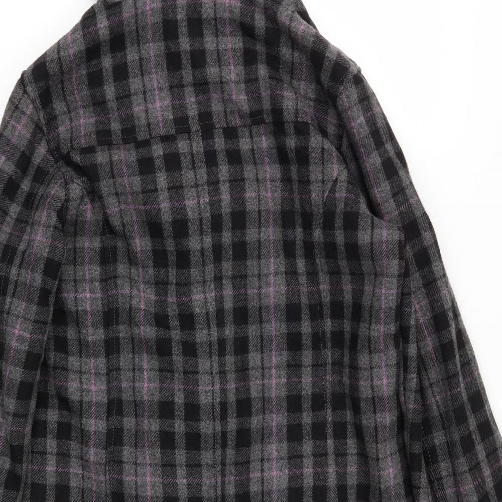 Bench Womens Black Check  Jacket Coat Size M