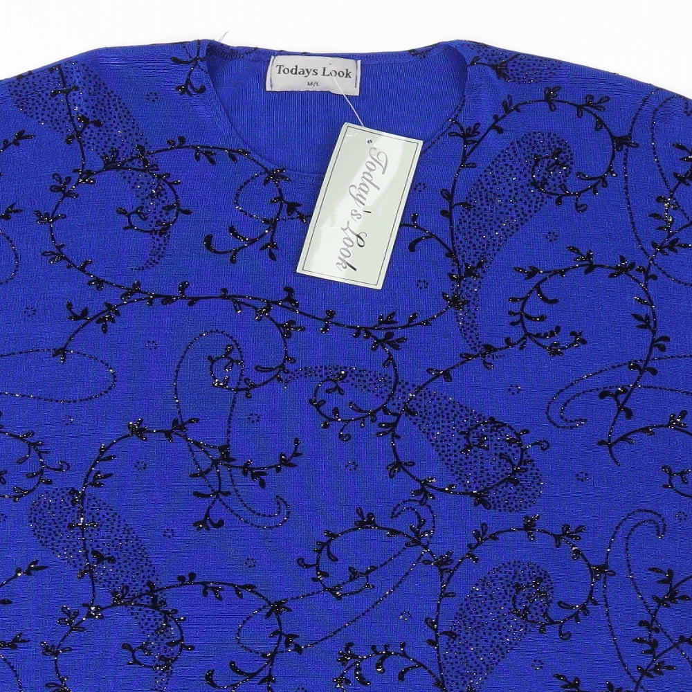 Todays Look Womens Blue   Basic T-Shirt Size M