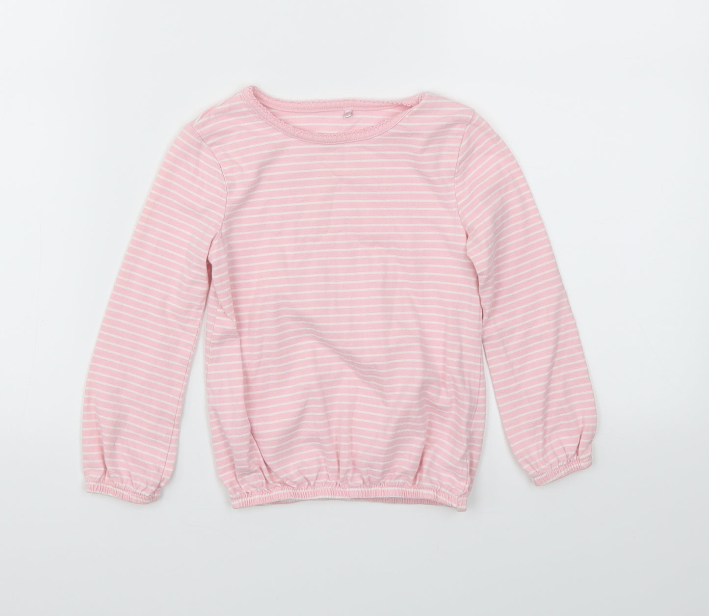 George Girls Pink Striped  Basic T-Shirt Size 2-3 Years