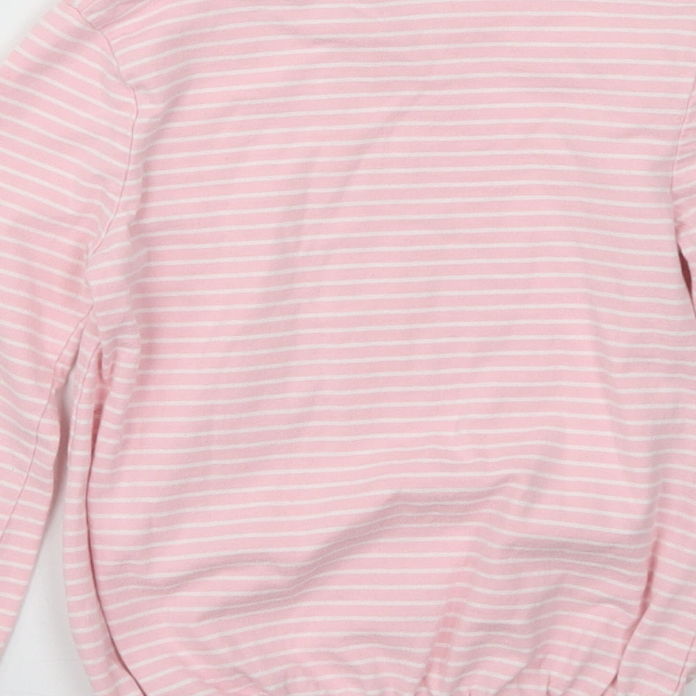 George Girls Pink Striped  Basic T-Shirt Size 2-3 Years