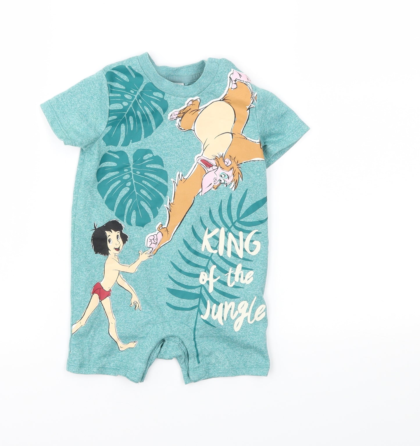 Disney  Green Animal Print  Babygrow One-Piece Size 6-9 Months