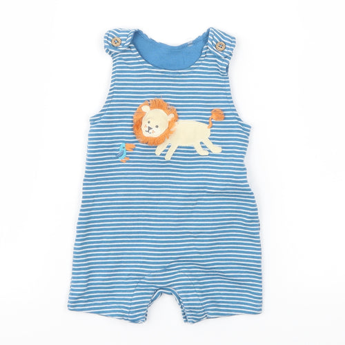M&S  Blue Striped  Babygrow One-Piece Size 0-3 Months
