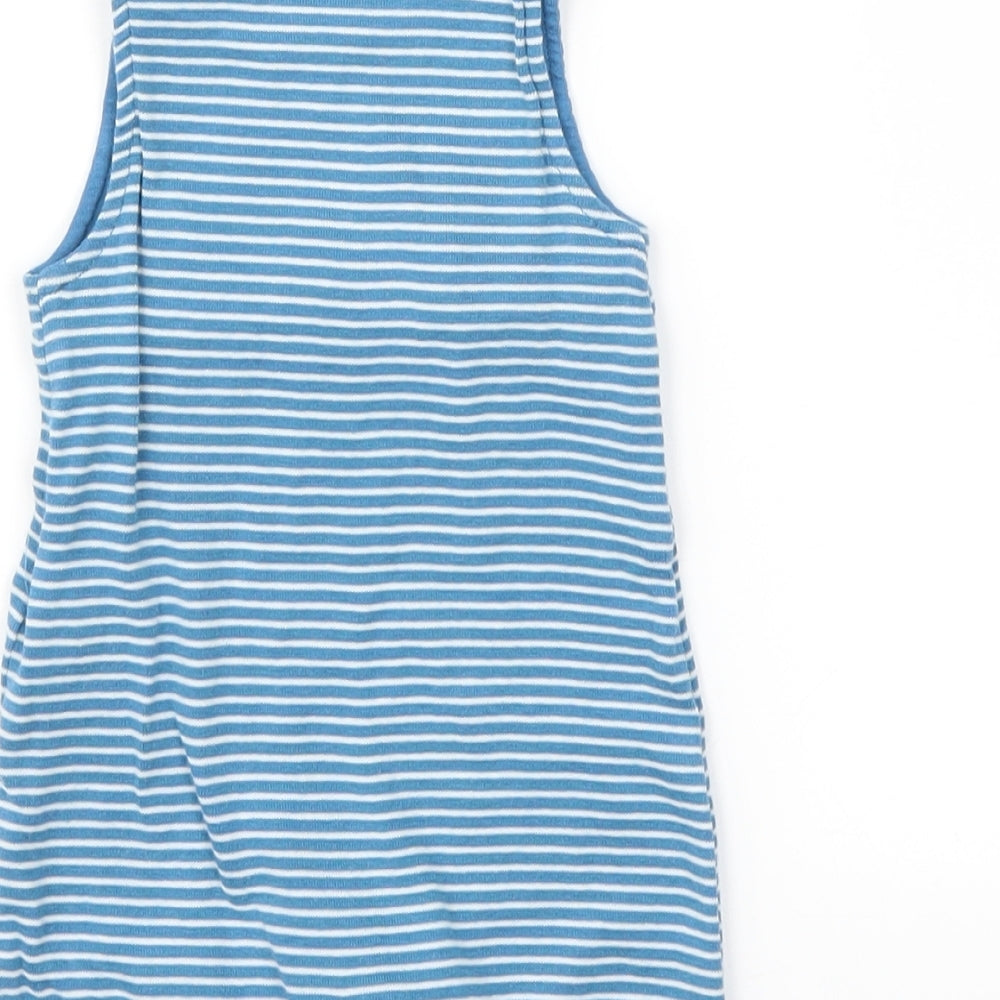 M&S  Blue Striped  Babygrow One-Piece Size 0-3 Months