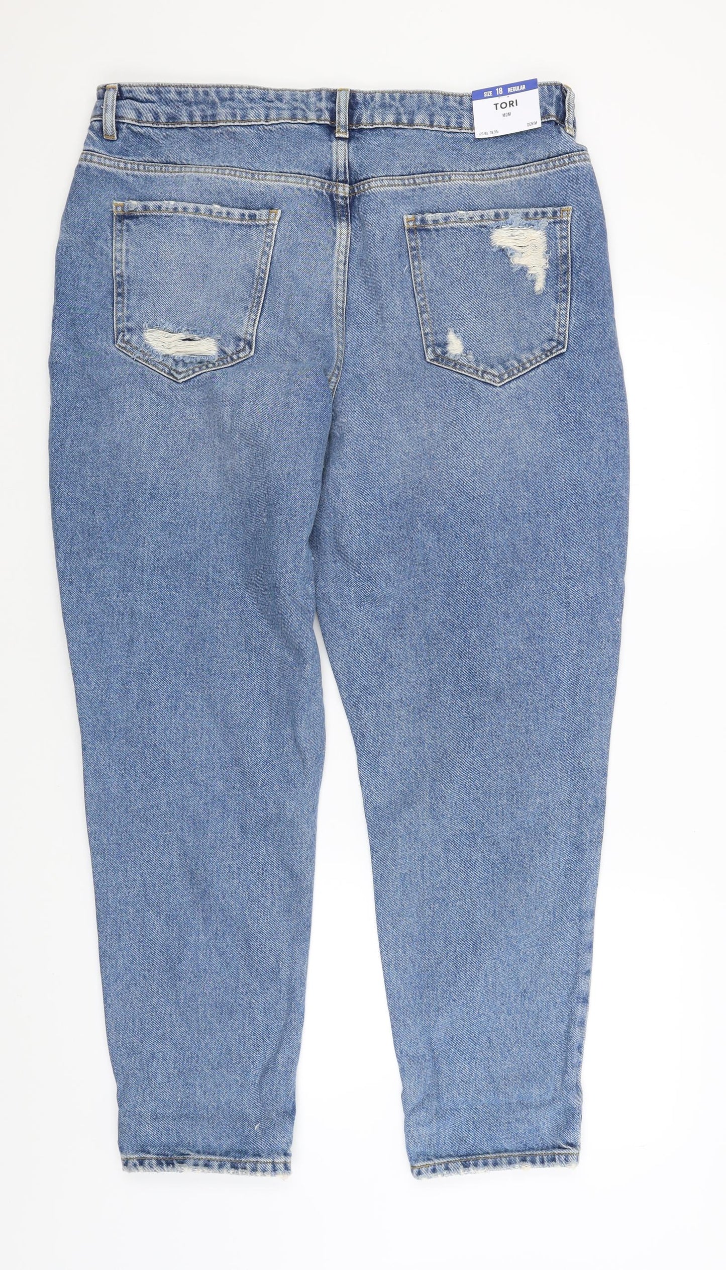 New Look Womens Blue   Mom Jeans Size 18 L29 in