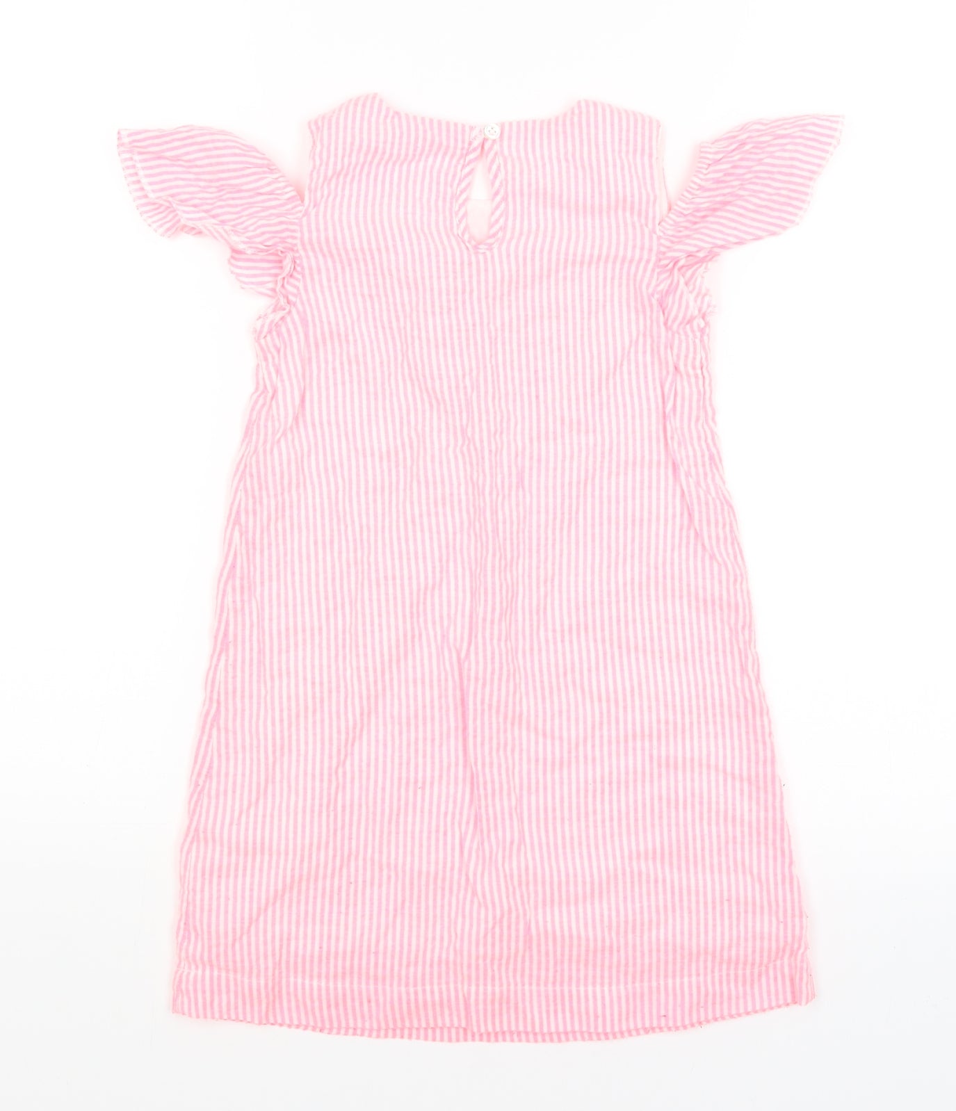 Matalan Girls Pink Striped  A-Line  Size 6 Years