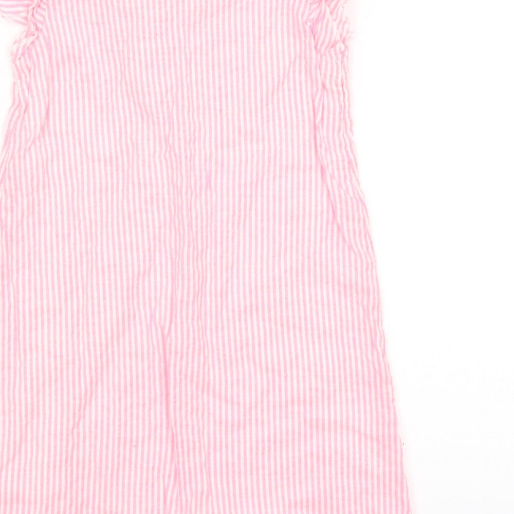 Matalan Girls Pink Striped  A-Line  Size 6 Years