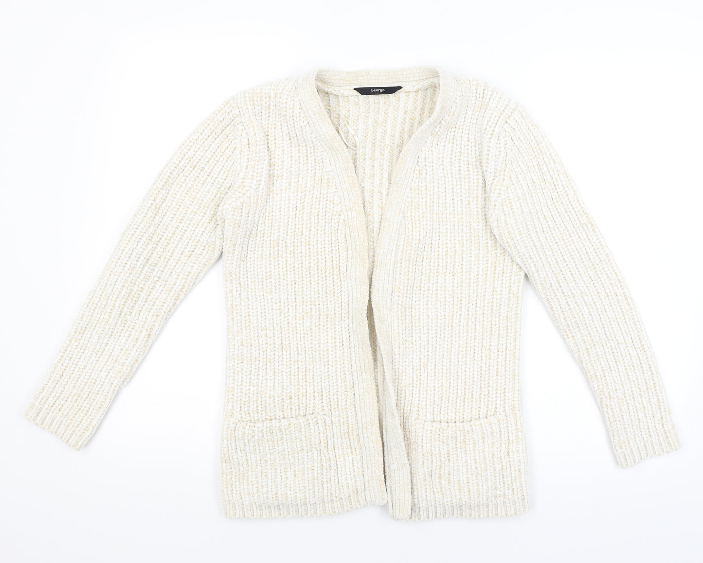 George Girls White   Wrap Jumper Size 11-12 Years