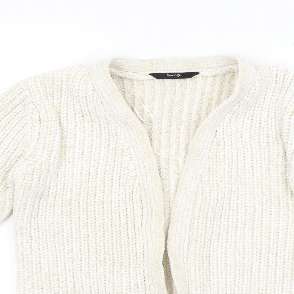 George Girls White   Wrap Jumper Size 11-12 Years