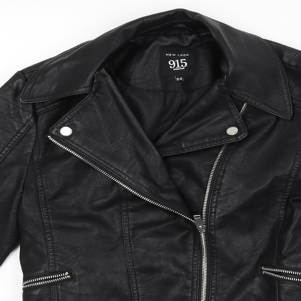 New Look Girls Black   Jacket  Size 12-13 Years