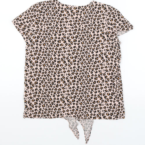 Matalan Girls Pink Animal Print  Basic T-Shirt Size 13 Years