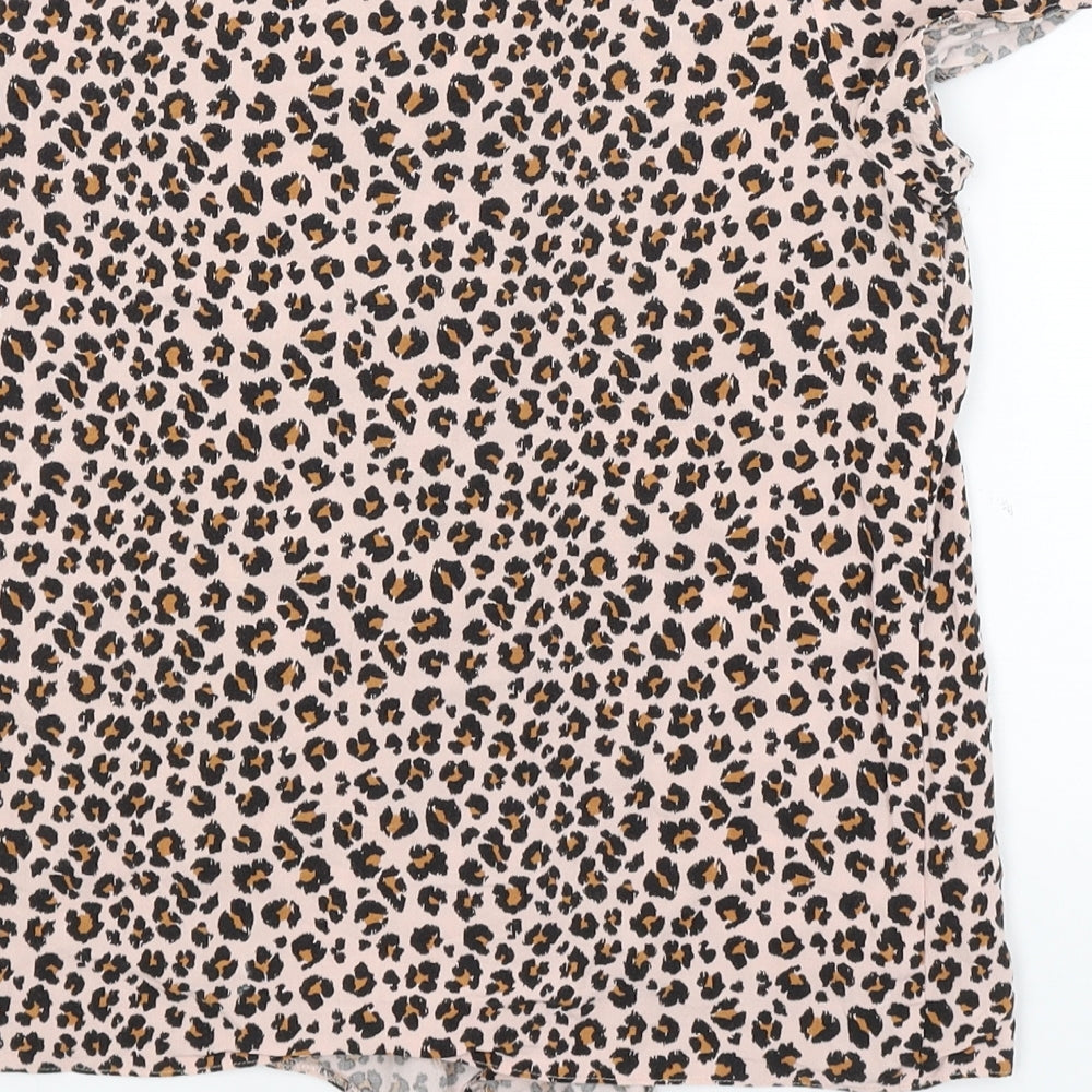 Matalan Girls Pink Animal Print  Basic T-Shirt Size 13 Years