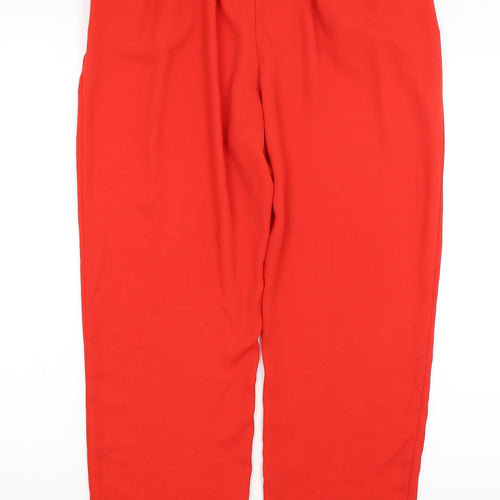 Primark Womens Red   Capri Trousers Size 14 L27 in