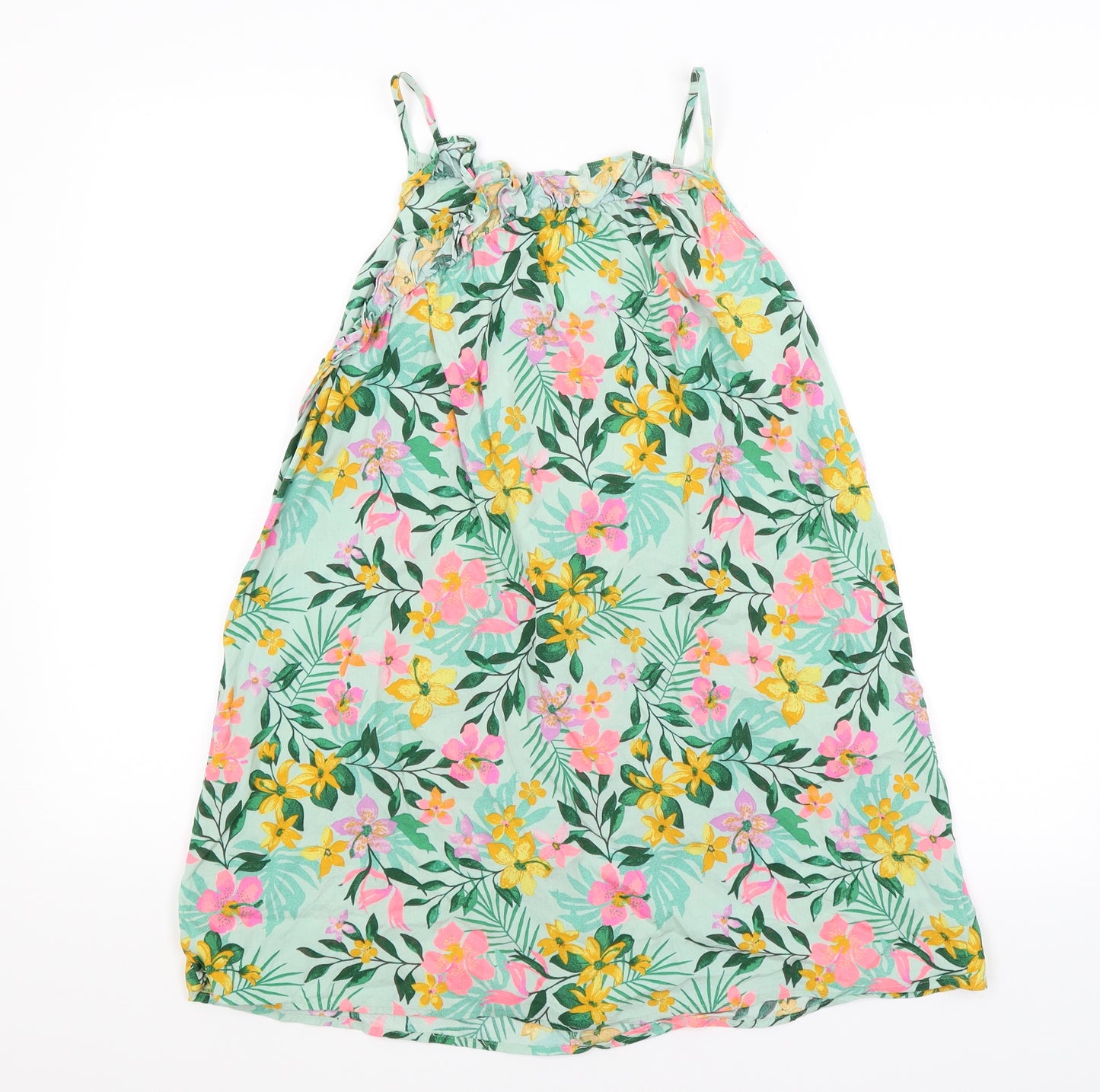 NEXT Girls Green Floral  A-Line  Size 11 Years
