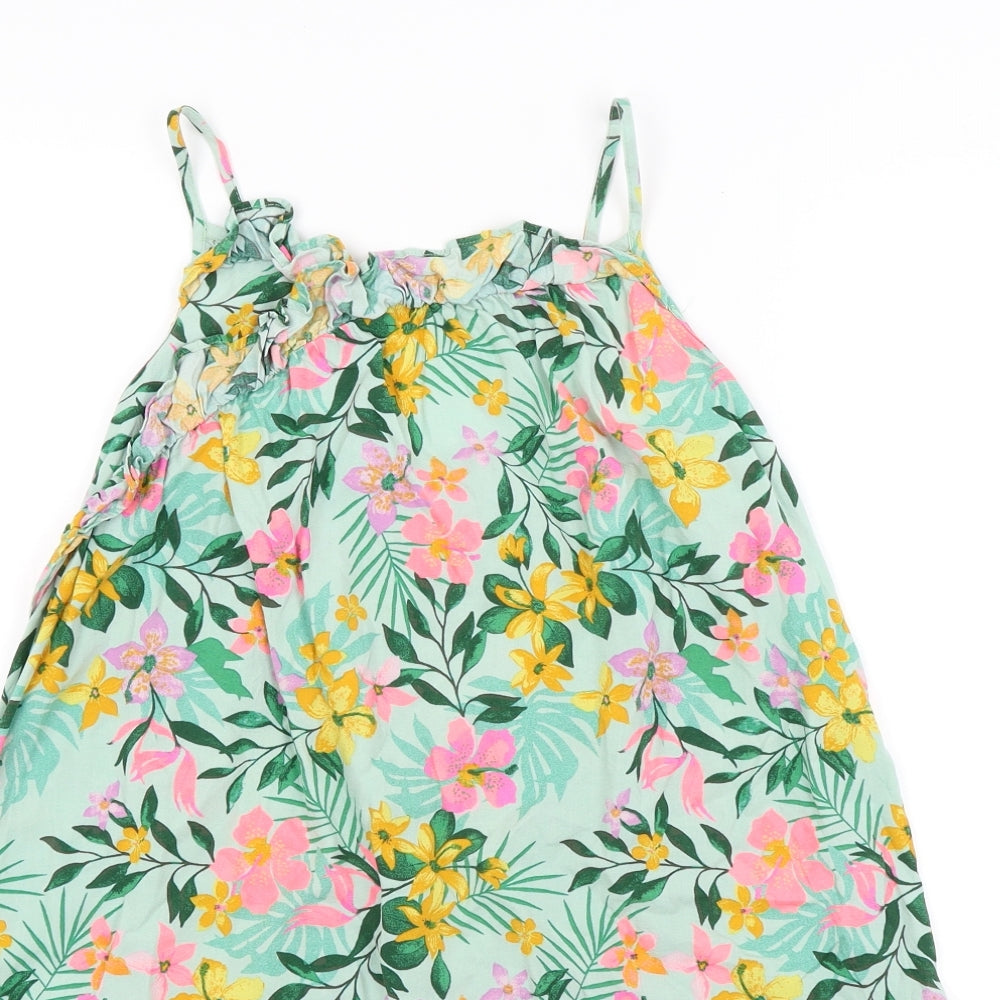 NEXT Girls Green Floral  A-Line  Size 11 Years