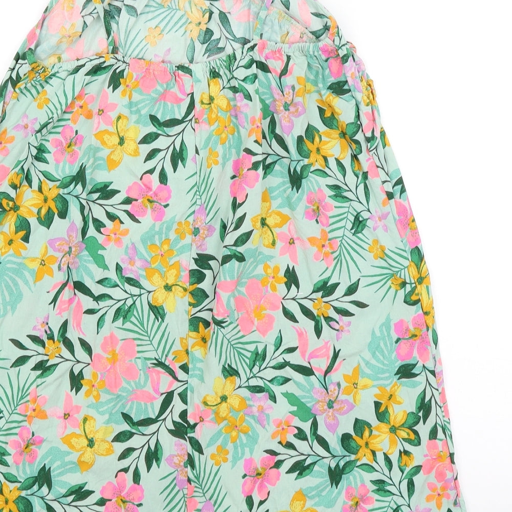 NEXT Girls Green Floral  A-Line  Size 11 Years