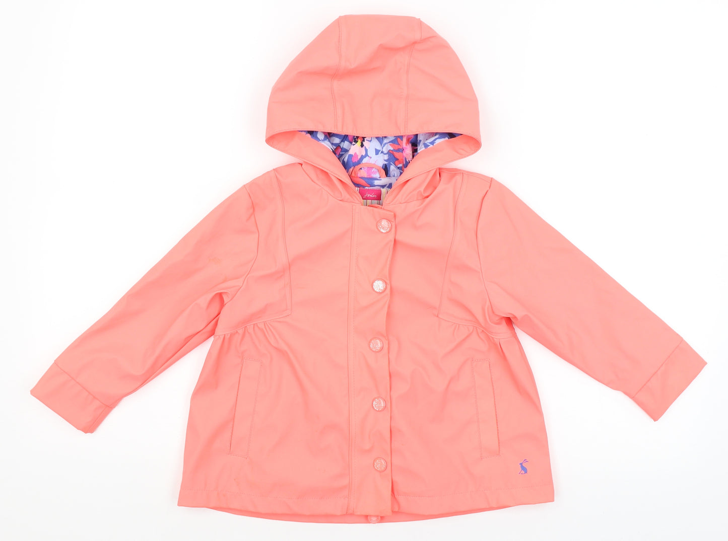 Joules Girls Pink   Rain Coat Coat Size 3 Years