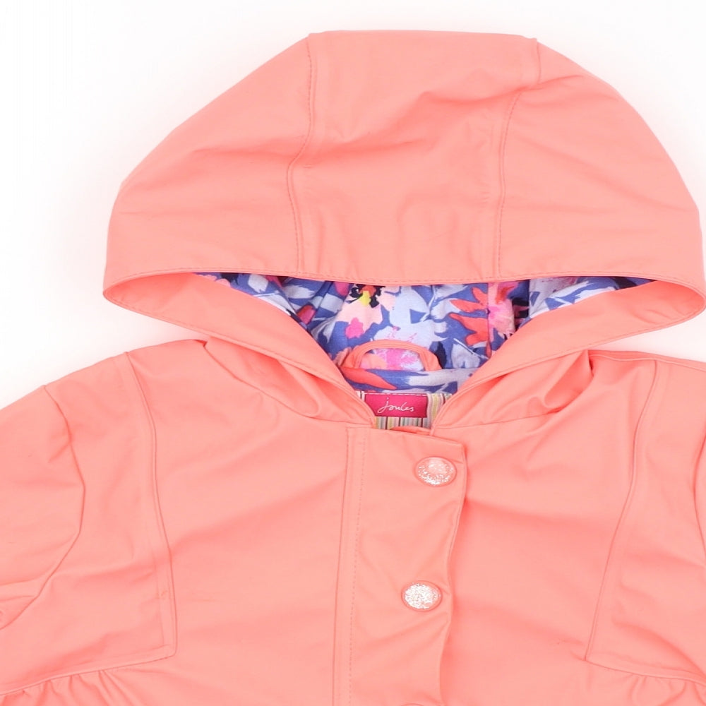 Joules Girls Pink   Rain Coat Coat Size 3 Years