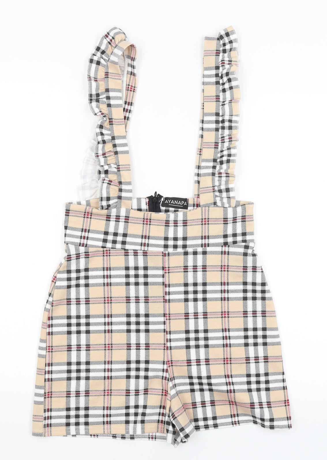Ayanapa Womens Yellow Plaid  Dungaree One-Piece Size 10