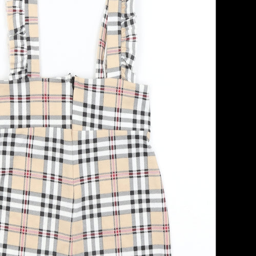 Ayanapa Womens Yellow Plaid  Dungaree One-Piece Size 10