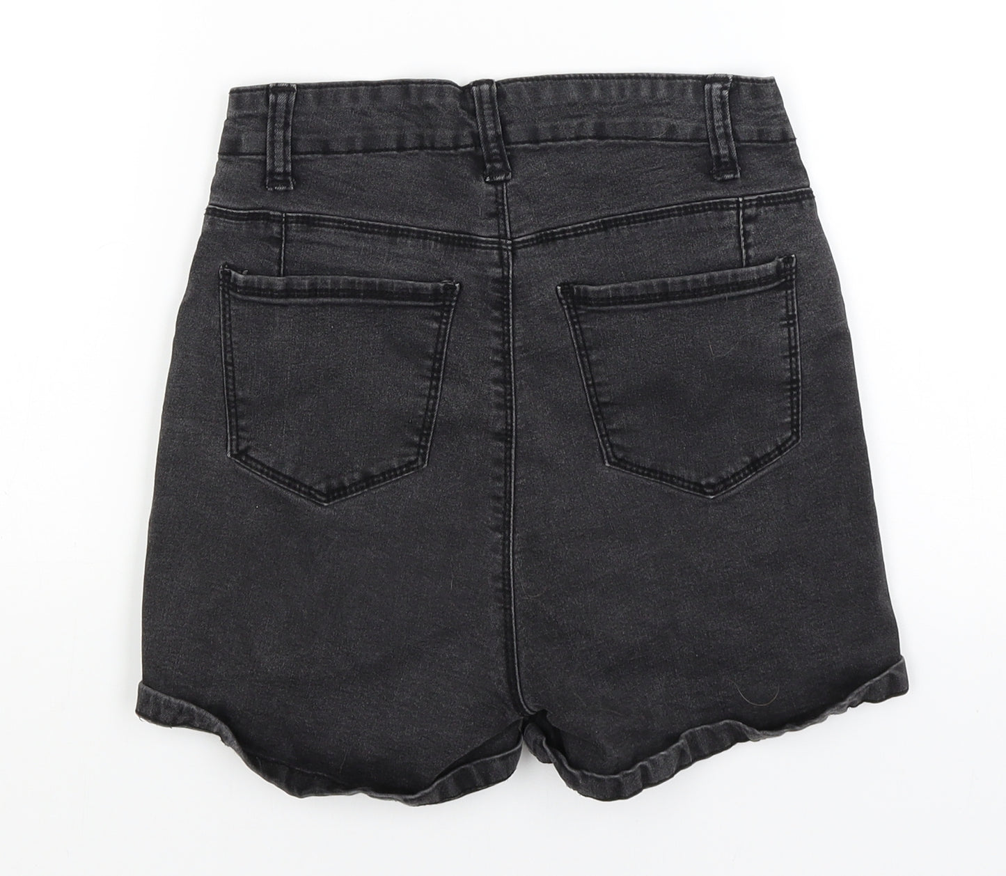 Denim Co Womens Black   Mom Shorts Size 8