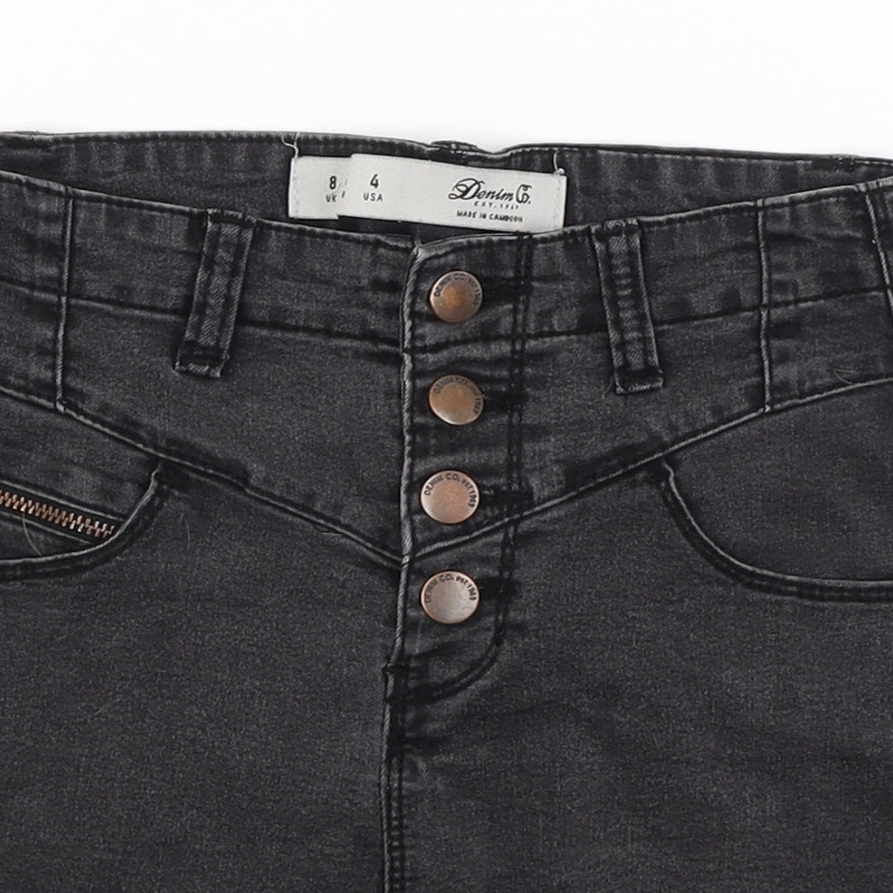 Denim Co Womens Black   Mom Shorts Size 8