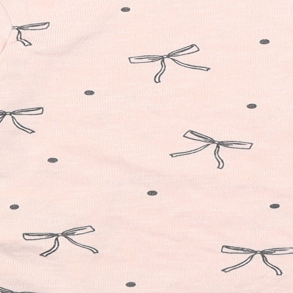 H&M Girls Pink   Basic T-Shirt Size 3-4 Years  - Bows