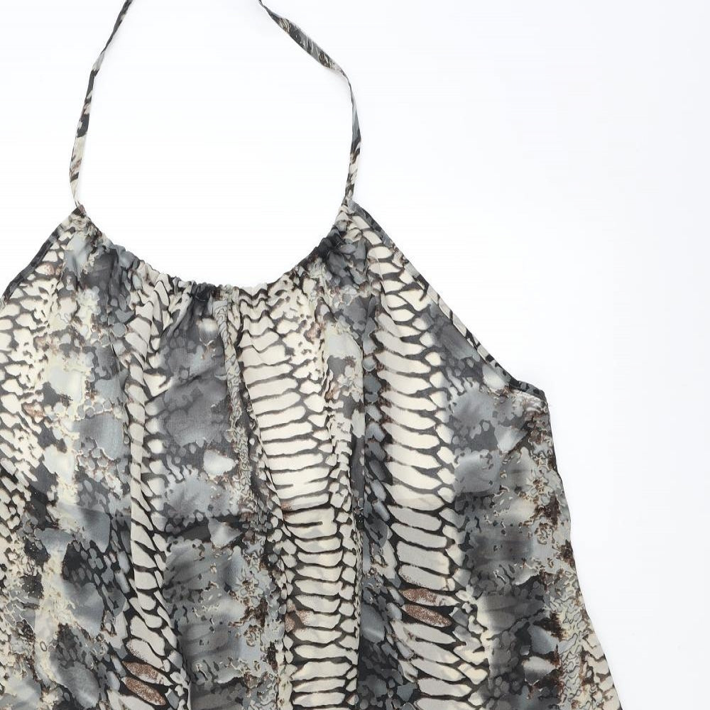 Matalan Womens Black Animal Print  A-Line  Size XL