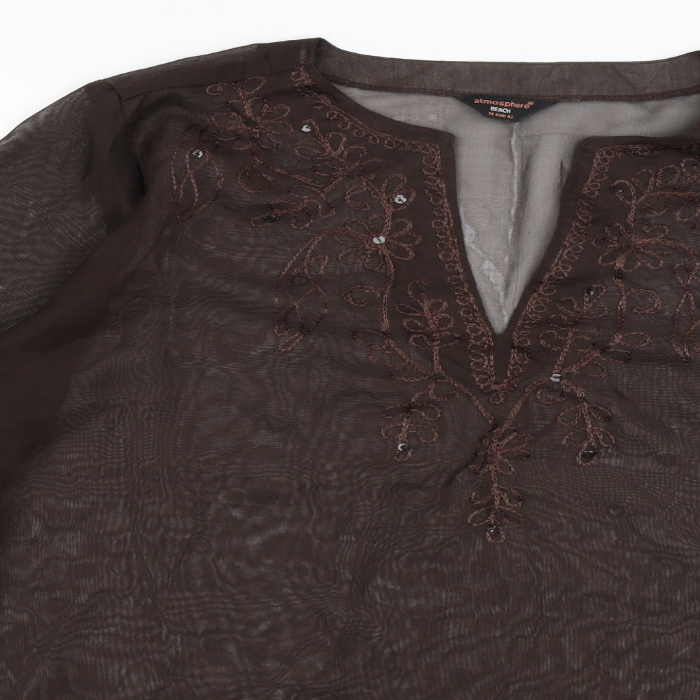 Atmosphere Womens Brown   Tunic T-Shirt Size 14