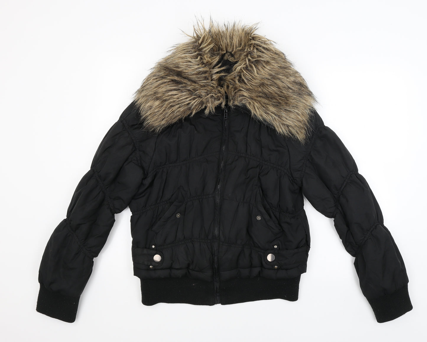 Denim Co Womens Black   Parka Coat Size 16