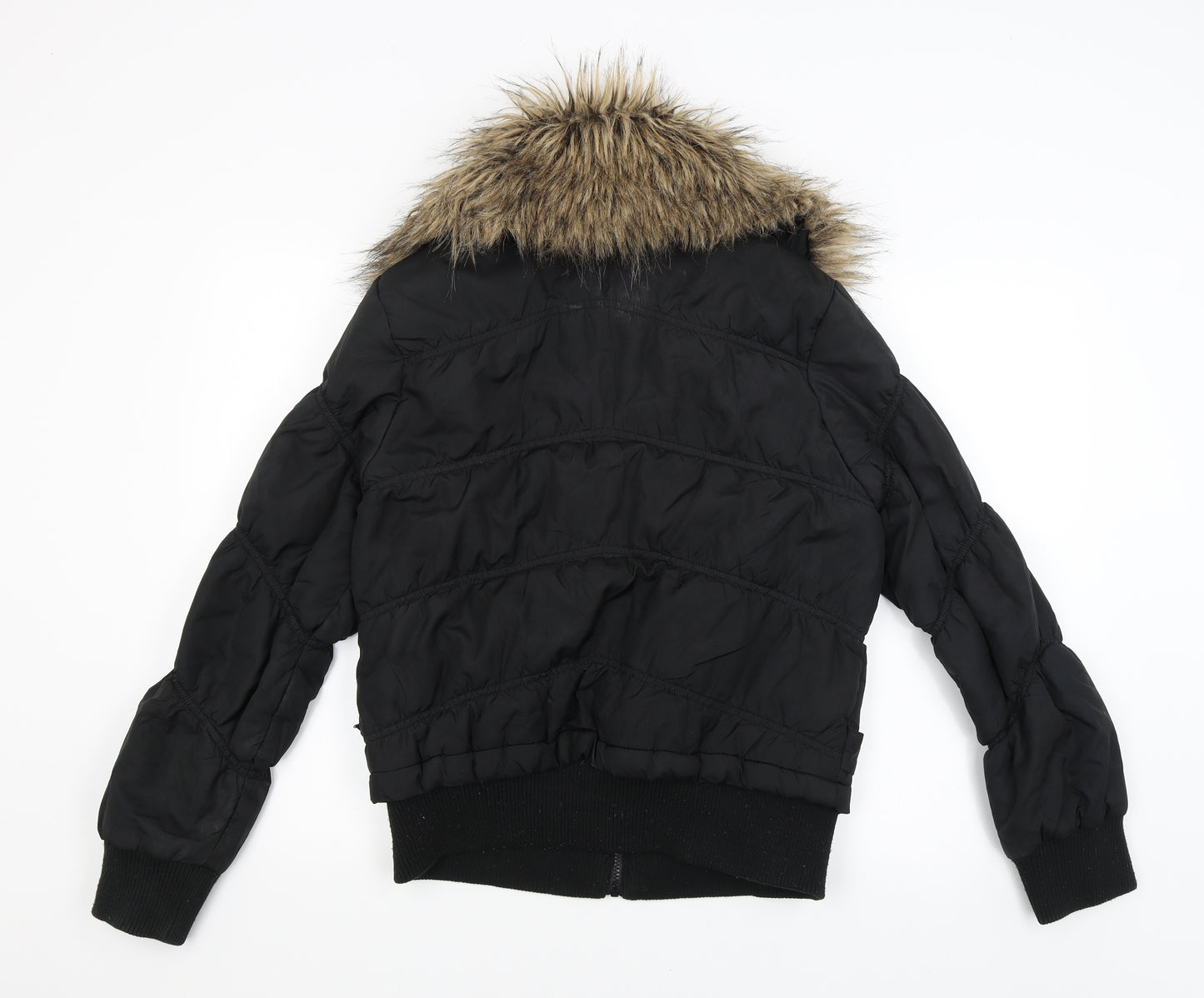Denim Co Womens Black   Parka Coat Size 16