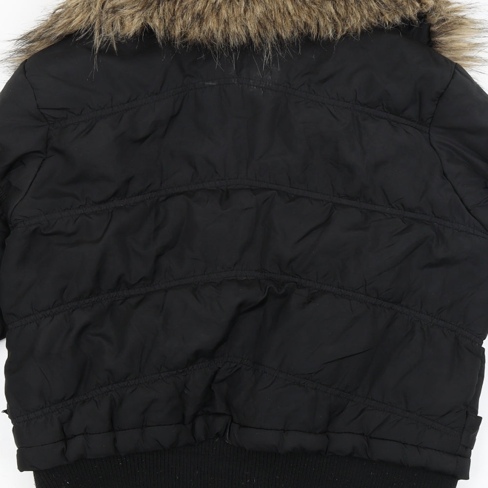 Denim Co Womens Black   Parka Coat Size 16