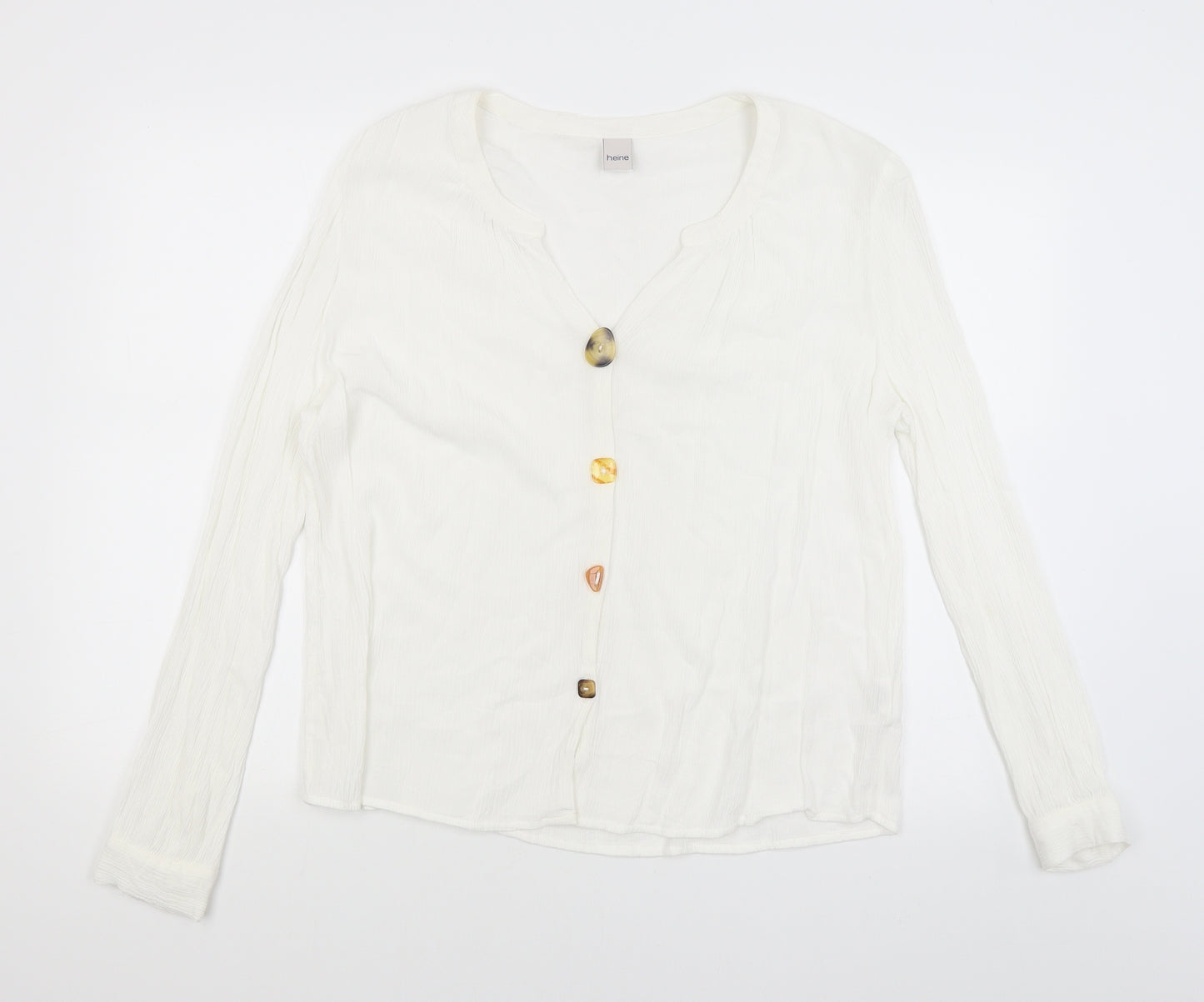 HEINE Womens White   Basic Blouse Size 14