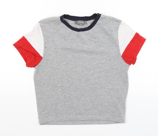 Front view of Primark women’s grey basic t-shirt, size XS