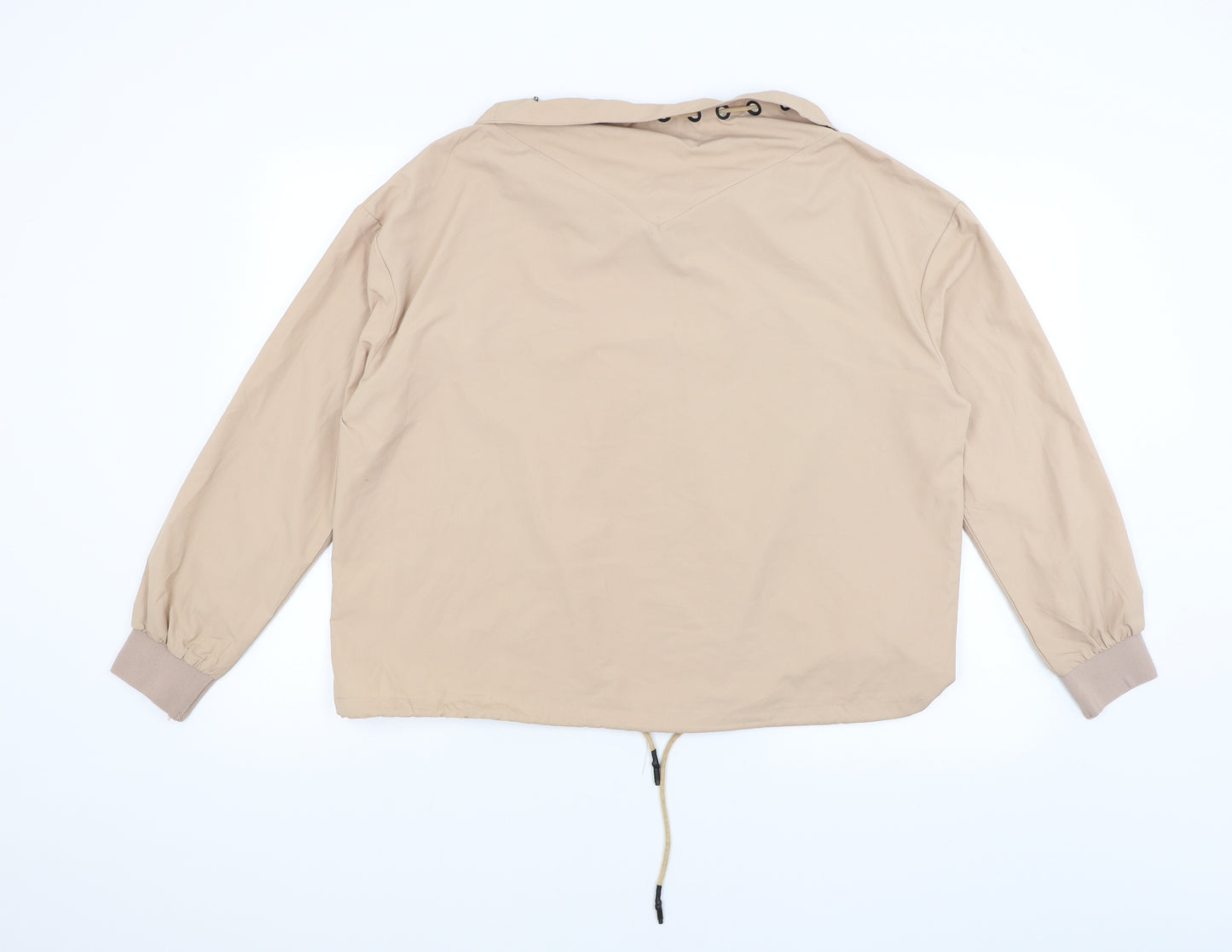 Nu Womens Beige   Rain Coat Coat Size M