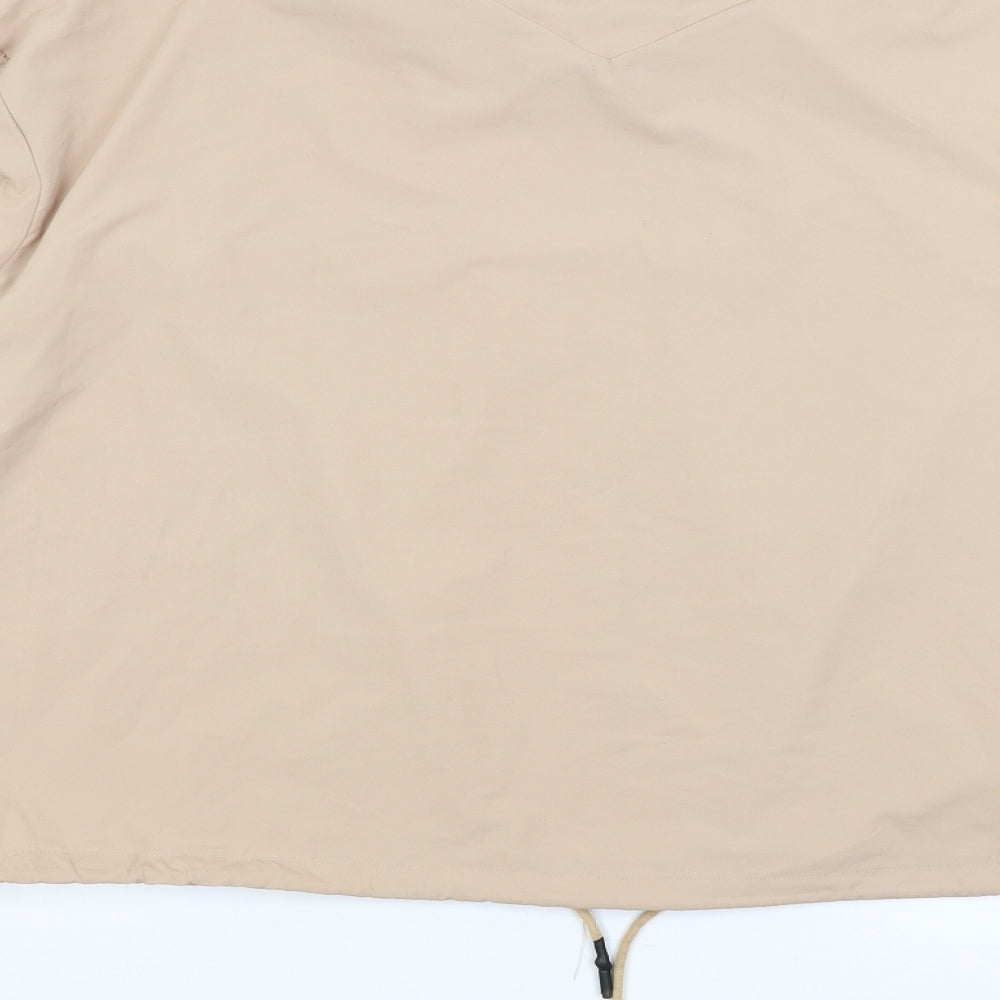 Nu Womens Beige   Rain Coat Coat Size M