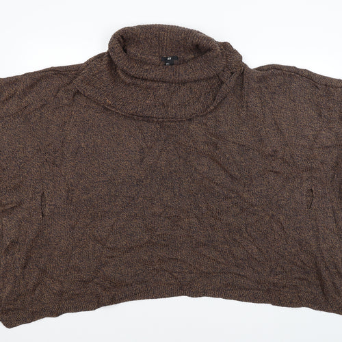 H&M Womens Brown   Quilted Poncho Size S