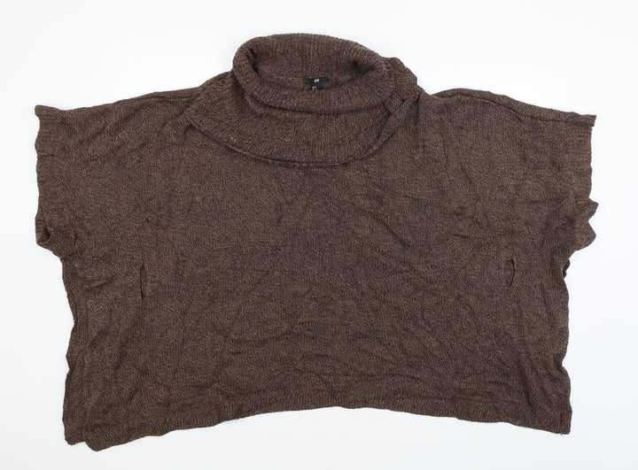 H&M Womens Brown Quilted Poncho Size S