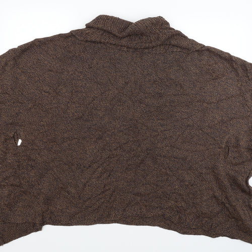 H&M Womens Brown   Quilted Poncho Size S