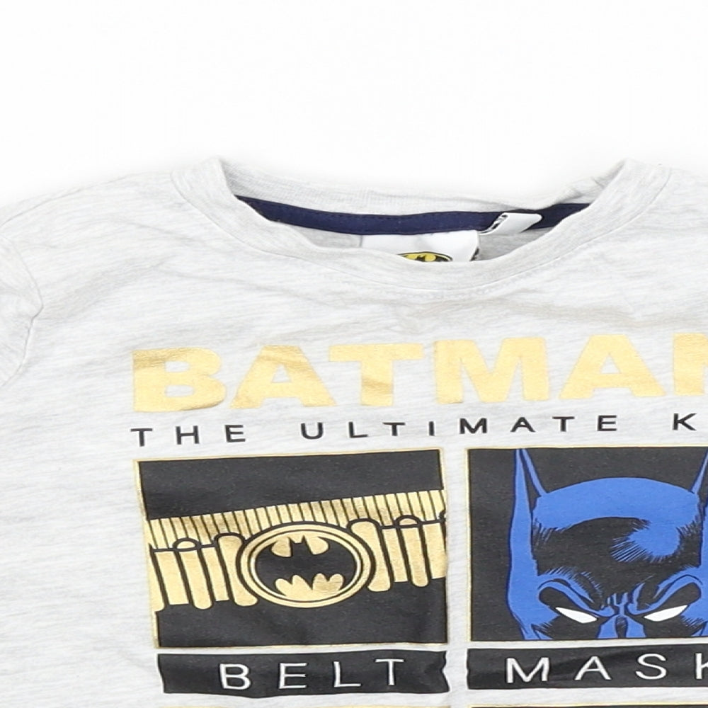 Primark Boys Grey   Basic T-Shirt Size 2-3 Years  - Batman