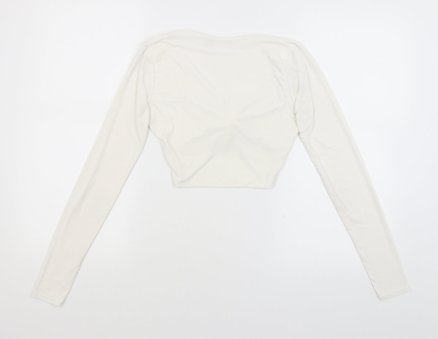 Pretty Little Thing Womens White   Basic T-Shirt Size 8