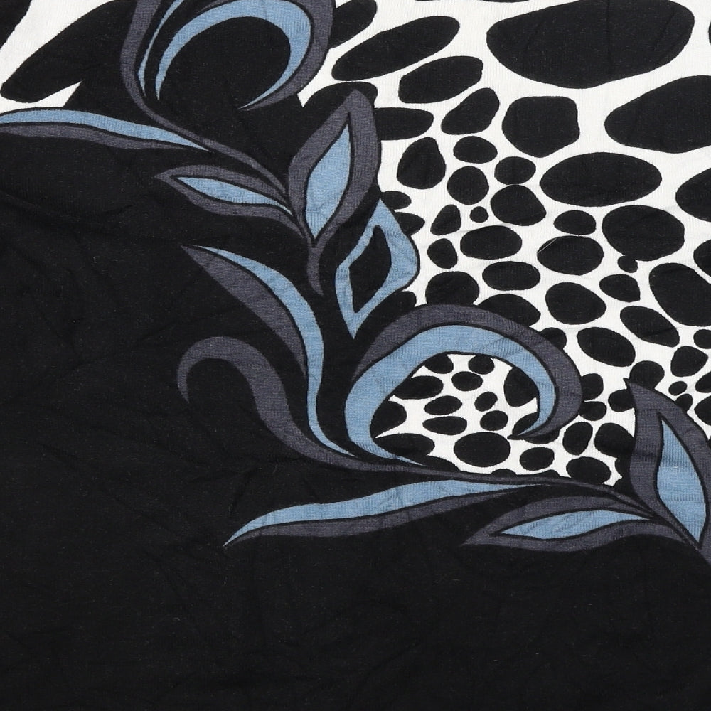 Urban Mist Womens Black Polka Dot  Basic T-Shirt Size L