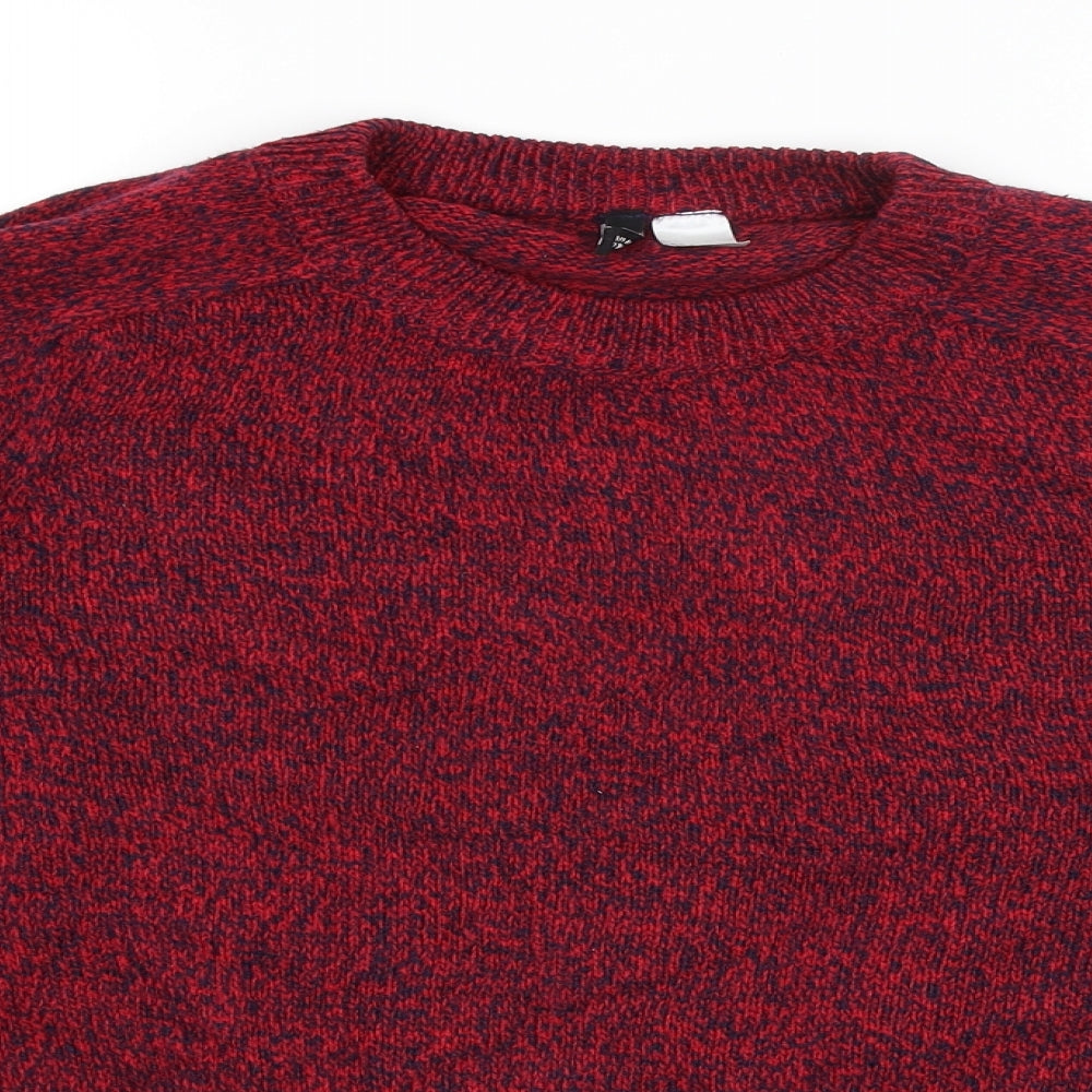 Divided Womens Red   Pullover Jumper Size S