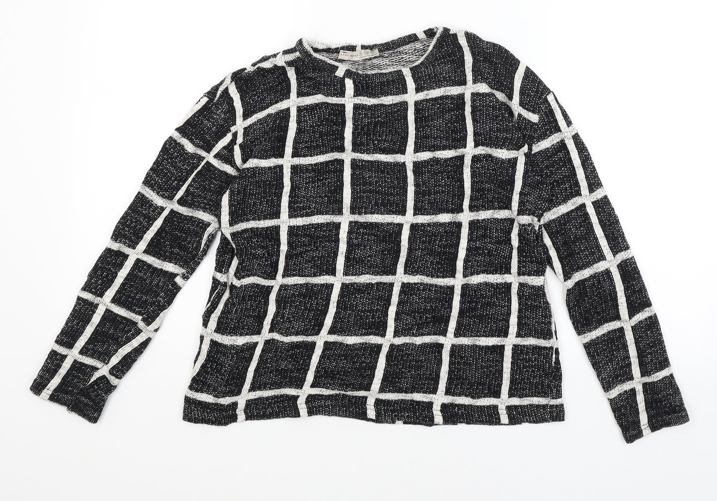 Atmosphere Womens Black Check  Pullover Jumper Size 8