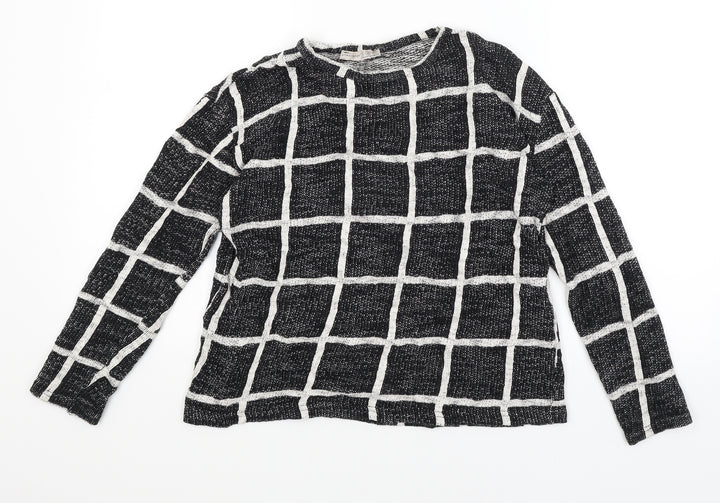 Atmosphere Womens Black Check  Pullover Jumper Size 8